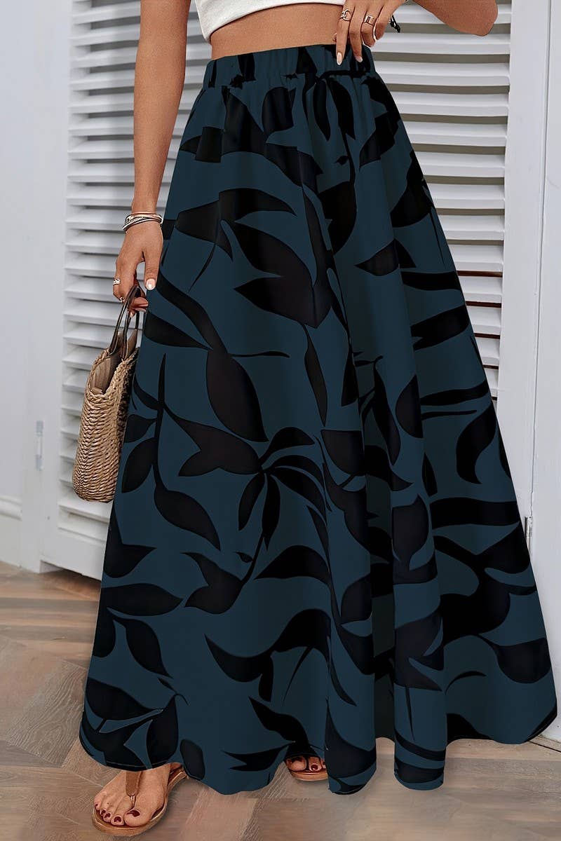 CWBLS0436_SUMMER TEMPERAMENT DRAPE PLEATED SKIRT