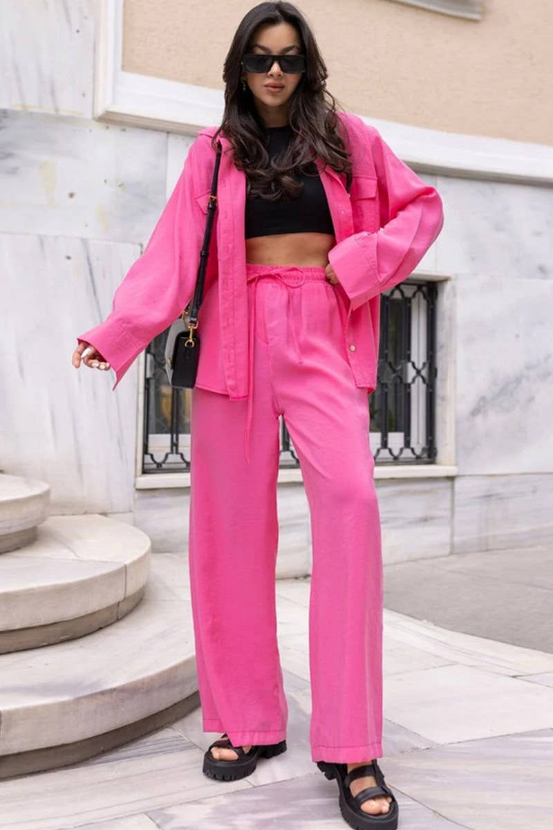 CWSS1064_SPRING AND AUTUMN LOOSE CASUAL TWO-PIECE SUIT