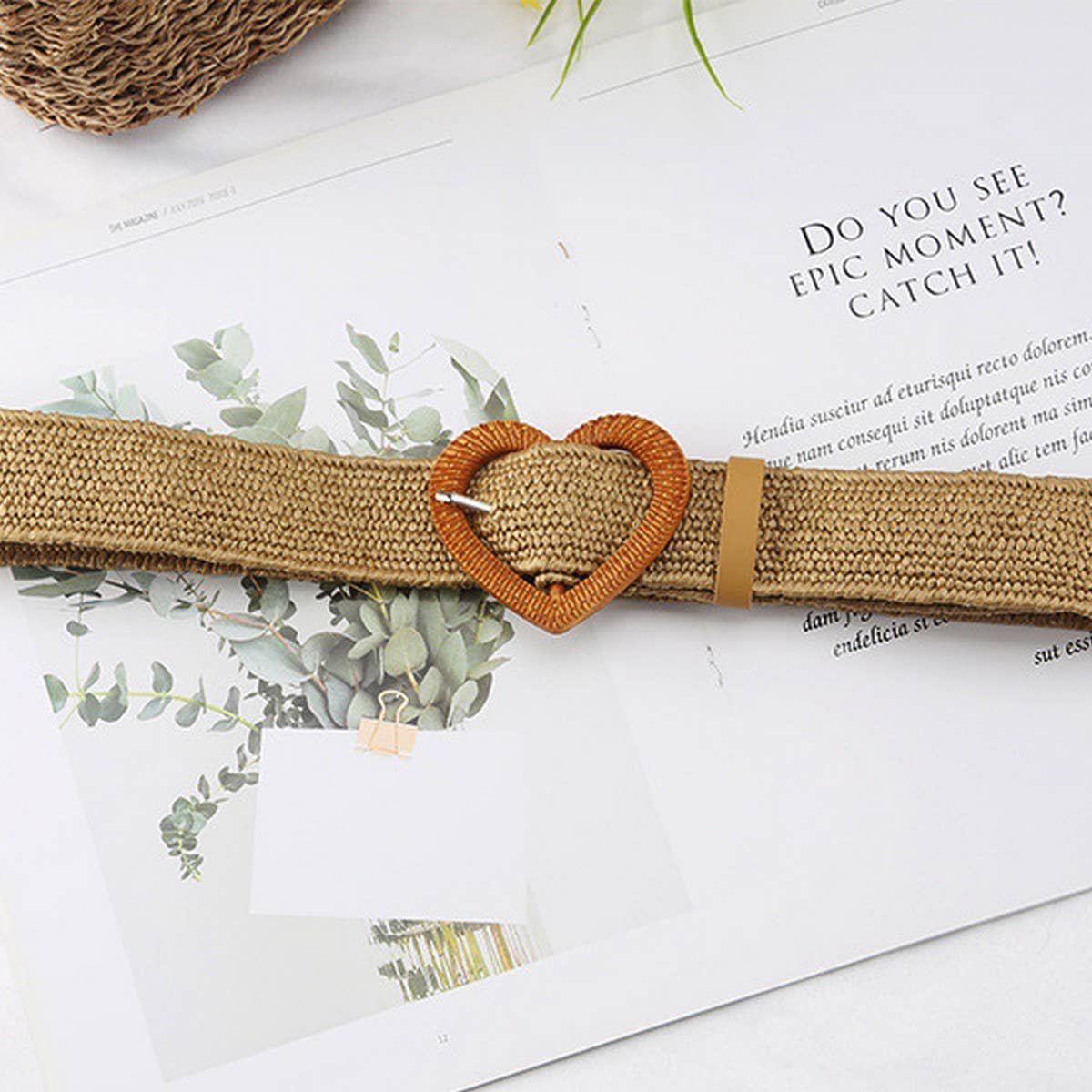 CWABE1178_RETRO HEART BUCKLE DECORATIVE WAIST BELT