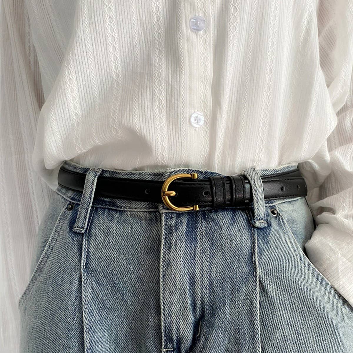 RETRO FASHION SIMPLE DECORATIVE THIN BELT_CWABE0662