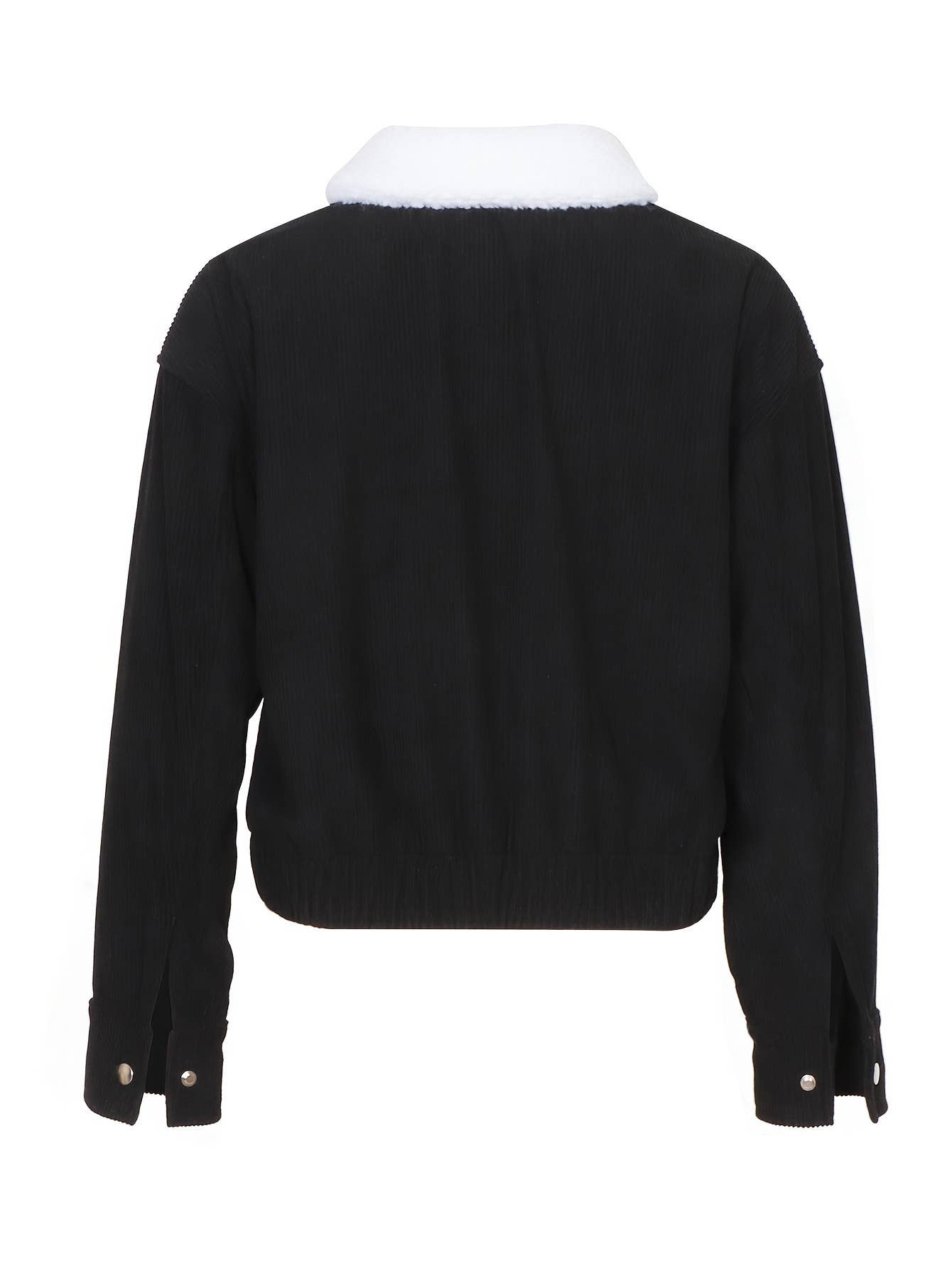 Casual lapel woolen corduroy jacket