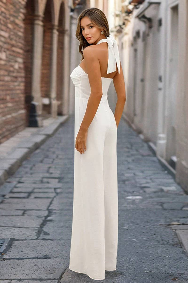 CWSJS1752_SEXY HALTER STRAPLESS BODYCON JUMPSUIT
