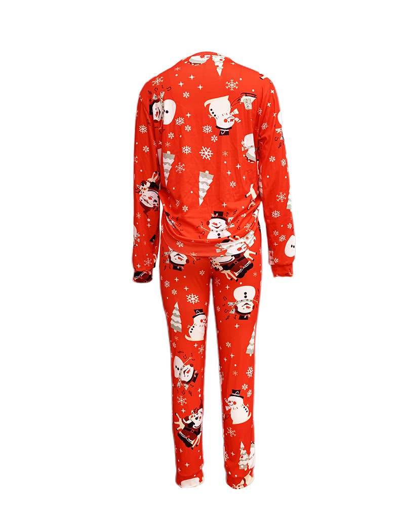 CASUAL CHRISTMAS SNOWMAN PANTSUIT FOR WOMEN