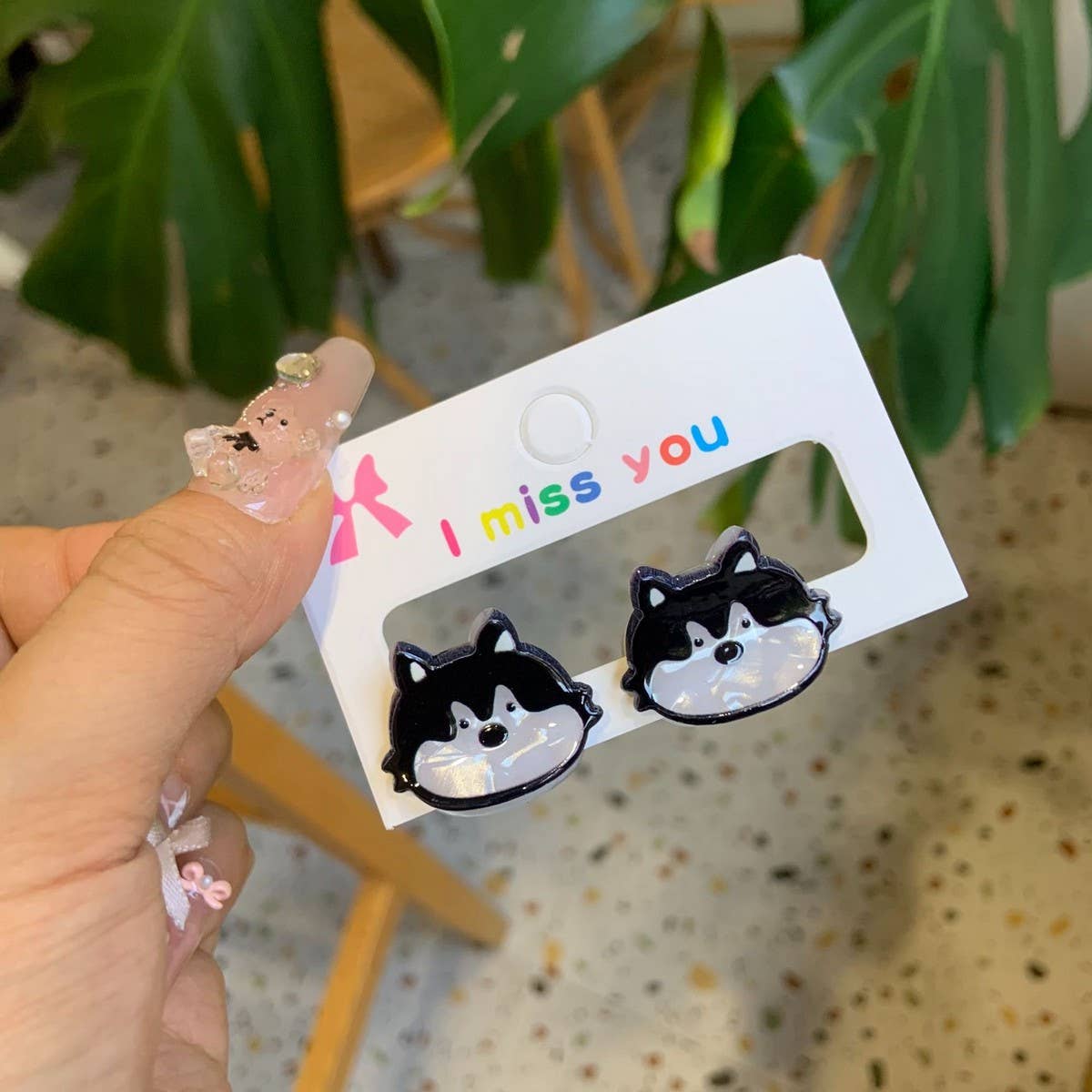 CWAHA4457_GIRL PUPPY BEAR CUTE CARTOON HAIRPIN