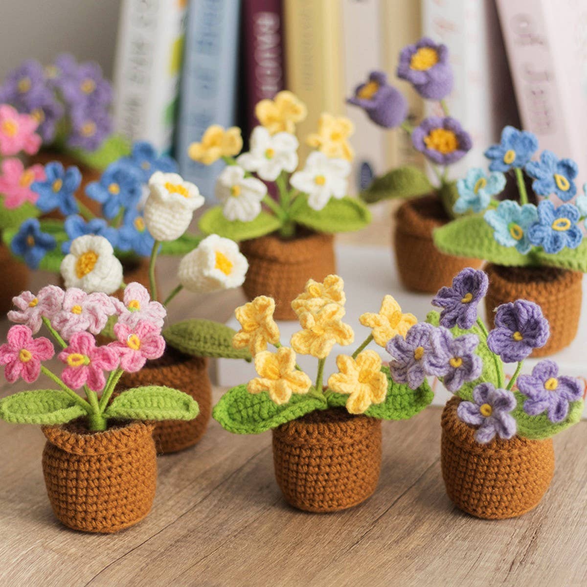 CWMM9285_HAND-WOVEN MINI POTTED PLANT OFFICE DECORATION