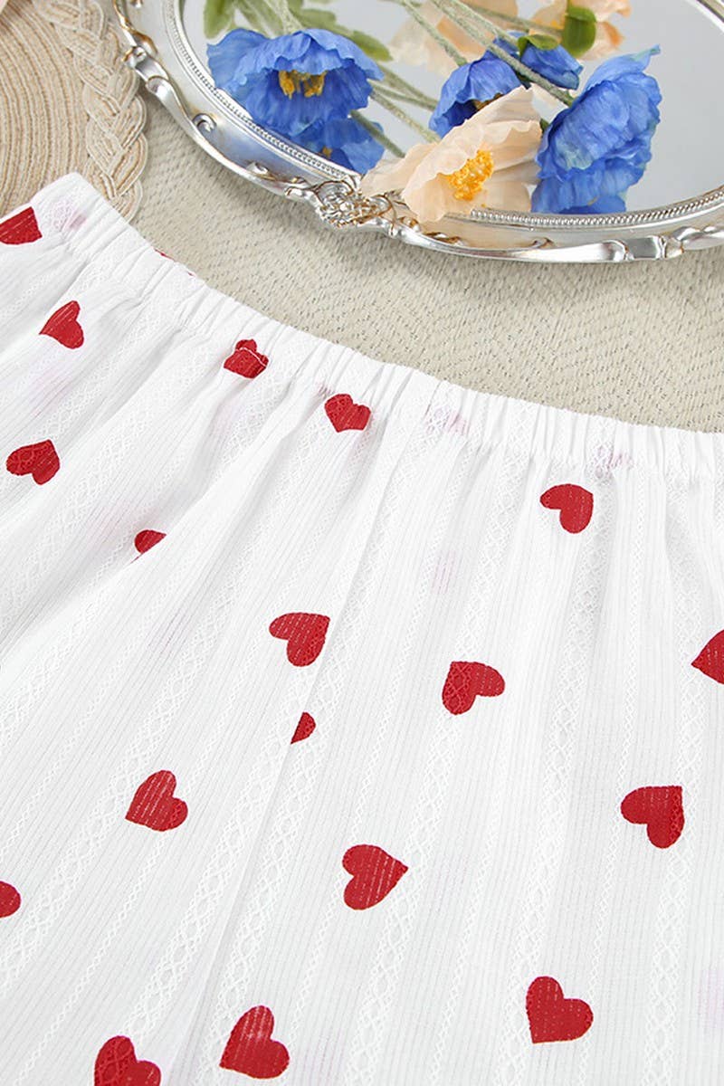 CWSPJ0071_LOVE PRINTED HALTER SHORTS PAJAMA SET