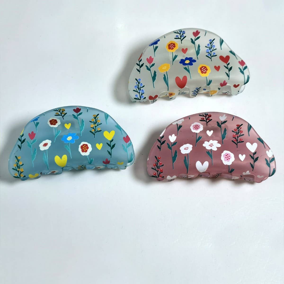 CWAHA1316_FROSTED FLOWER SERIES HAIR CLAW CLIP