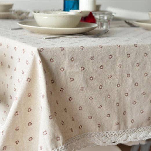 LACE DETAILED MULTI PATTERN TABLECLOTH
