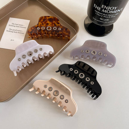 Unique Curved Acetate Claw?Large Hair Volume Grip