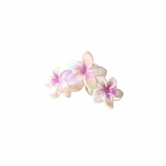 Colorful 3-Egg Flower Hair Claw Vintage & Elegant