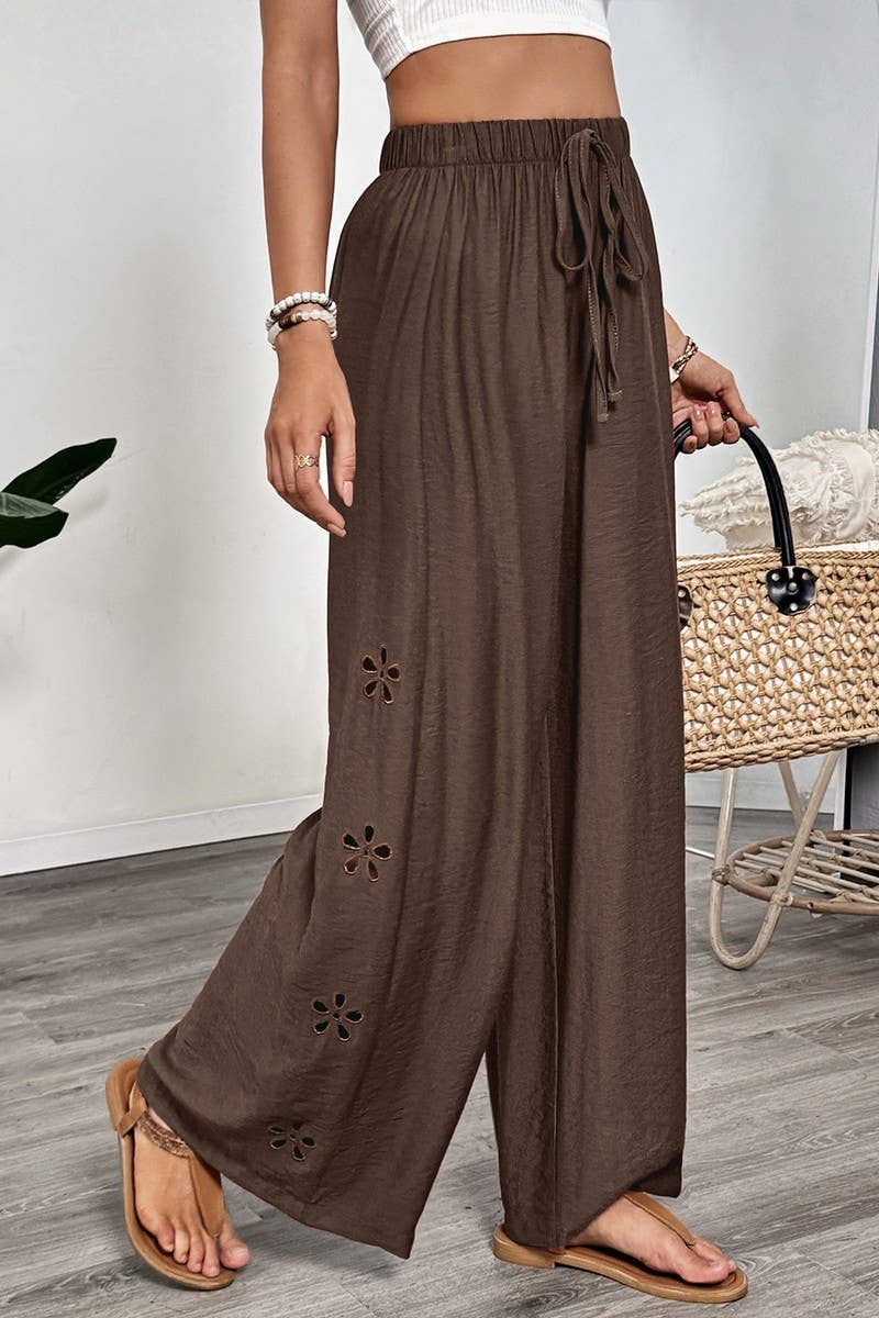 CWBLP2023_SOLID EMBROIDERED TIE WAIST WIDE LEG PANTS