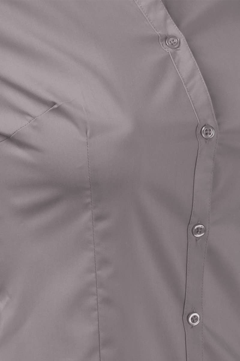 CWTSTL708_Basic Slim Fit Simple LongSleeve Button Down Shirt