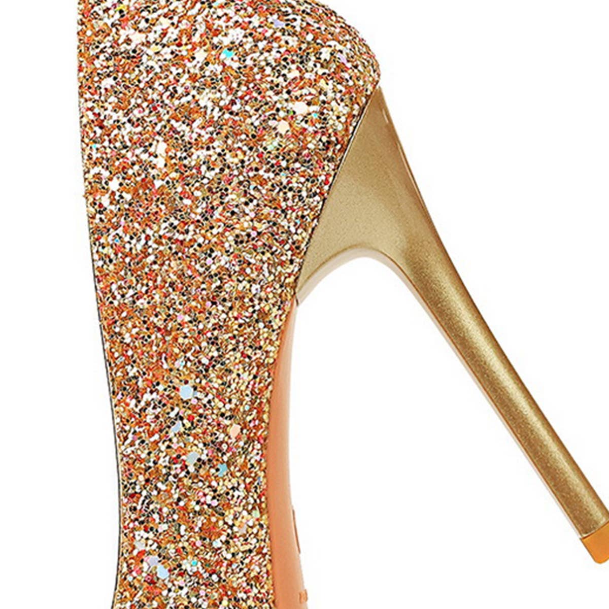 POINTED TOE HOLLOW SPARKLING SEQUIN HIGH HEELS_CWSHH0069