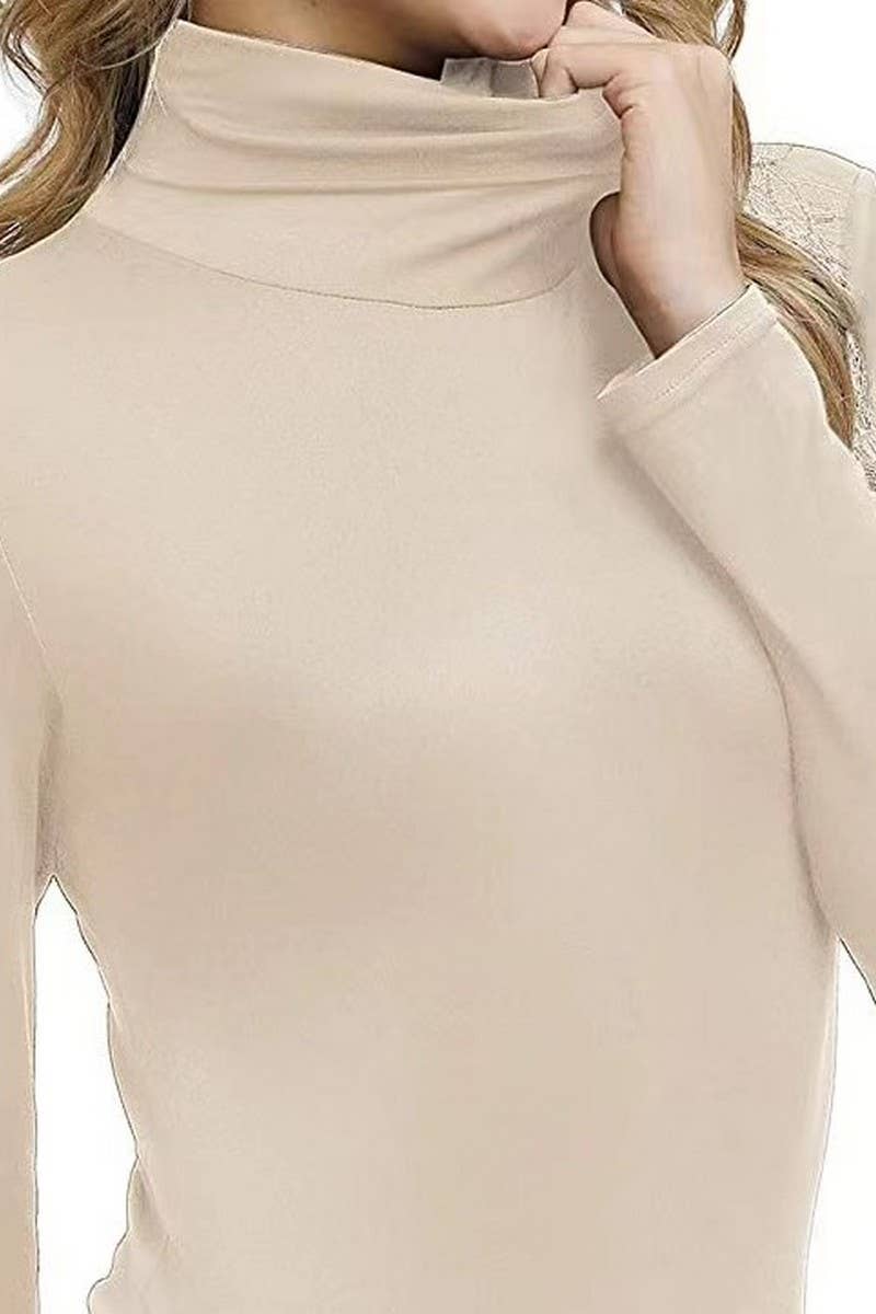 Casual turtleneck top T-shirt base