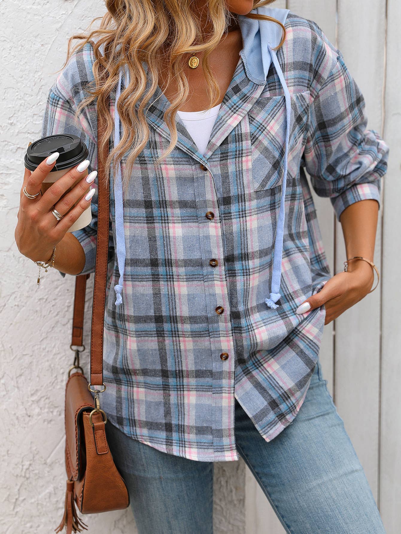 CASUAL FASHION OVERSIZE PLAID SHIRT