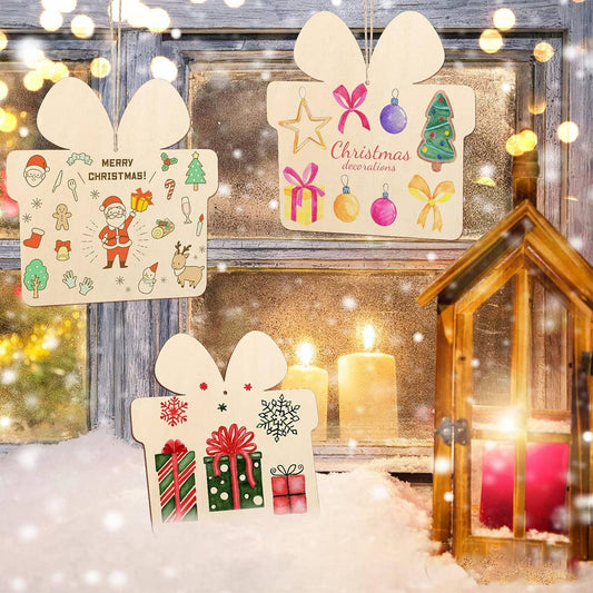 CWASC2678_HOLIDAY CREATIVE WOOD CHIP HAND-PAINTED DIY CRAFTS