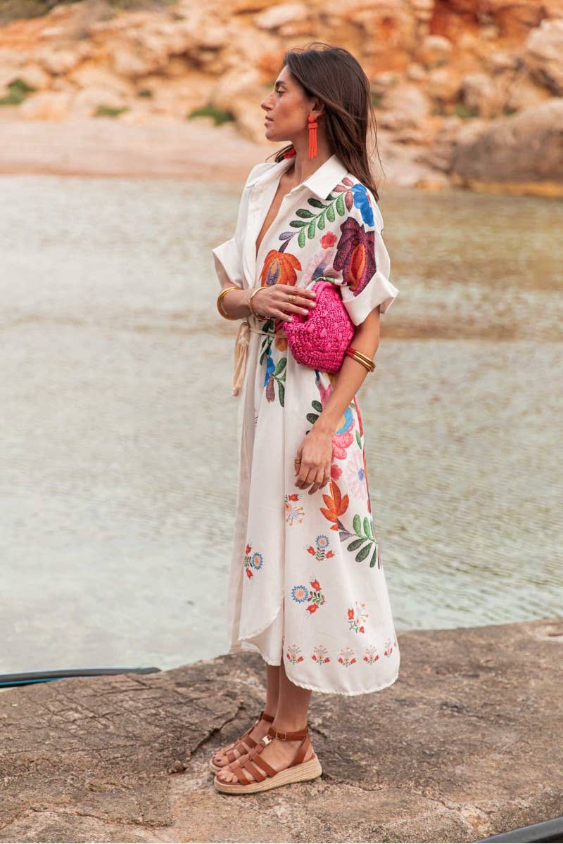 CWDMD5928_LOOSE CASUAL SEASIDE HOLIDAY DRESS