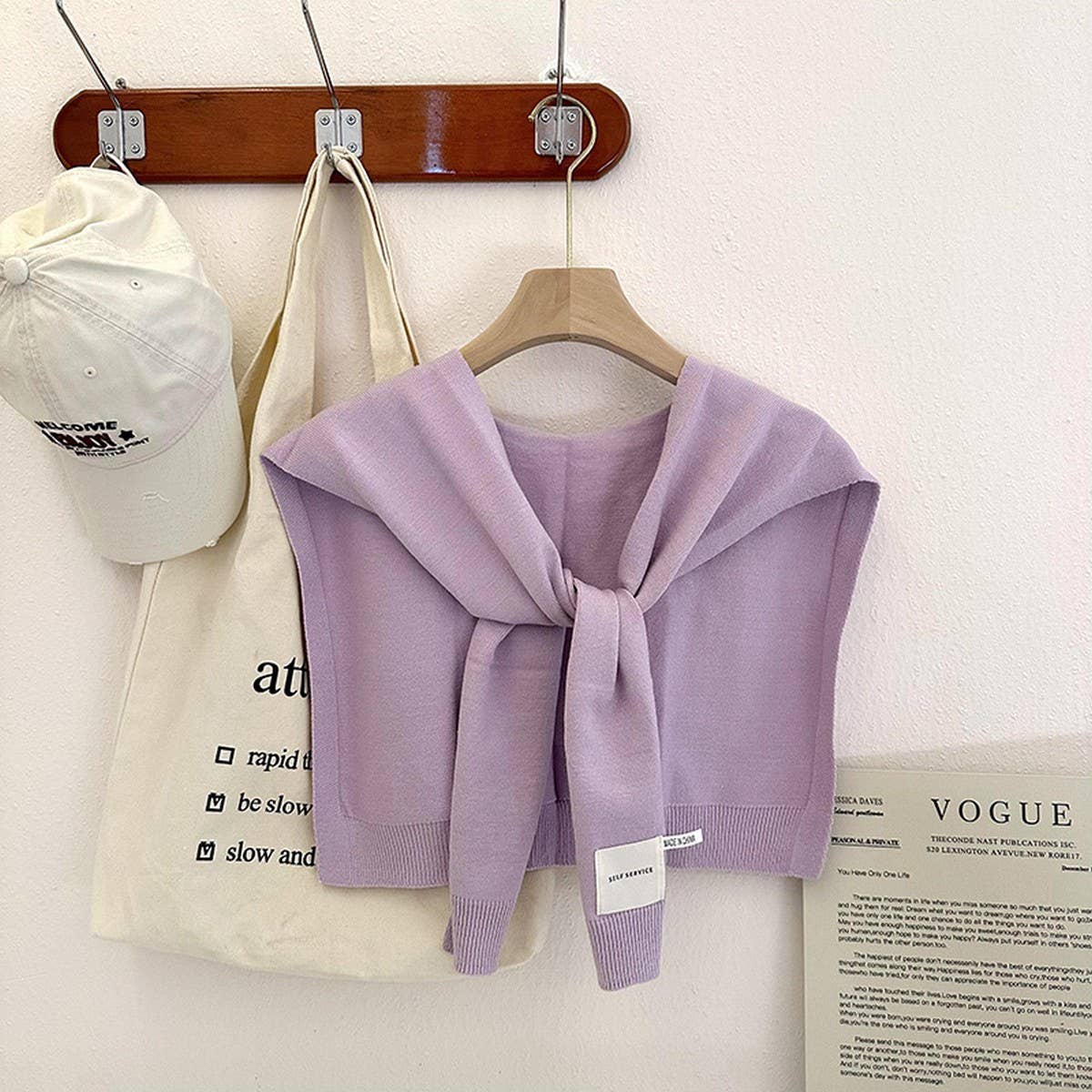 Solid Color Knitted Knotted Shawl??œCasual & Cozy _CWASC0757