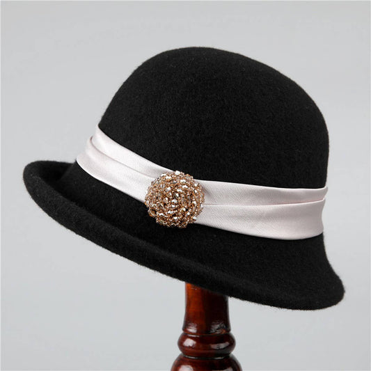 FRENCH RETRO WARM BUCKET HAT WITH PLEATED EDGES_CWAH1794