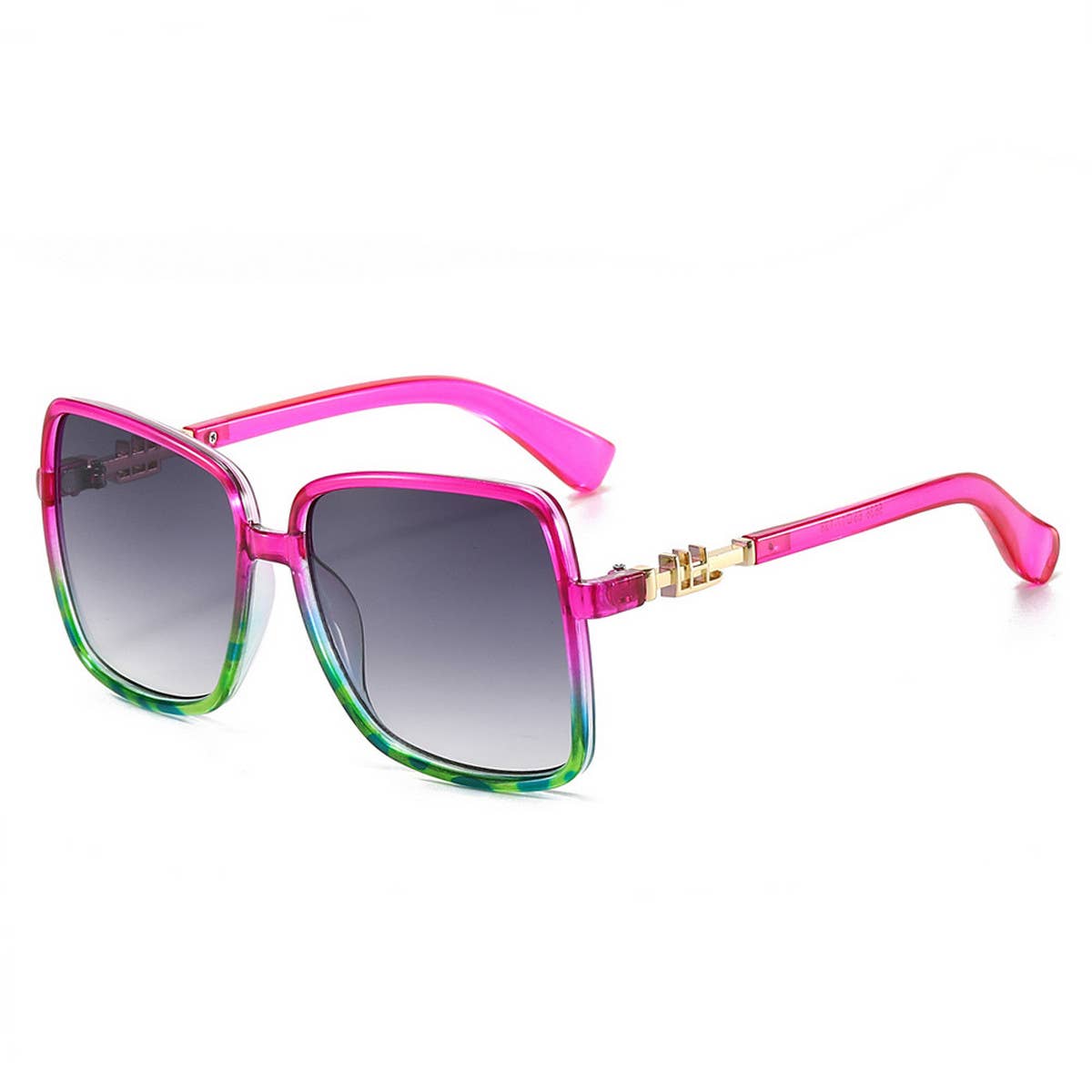 LARGE SQUARE FRAME MULTI-COLOR COLORFUL SUNGLASSES_CWASG0424