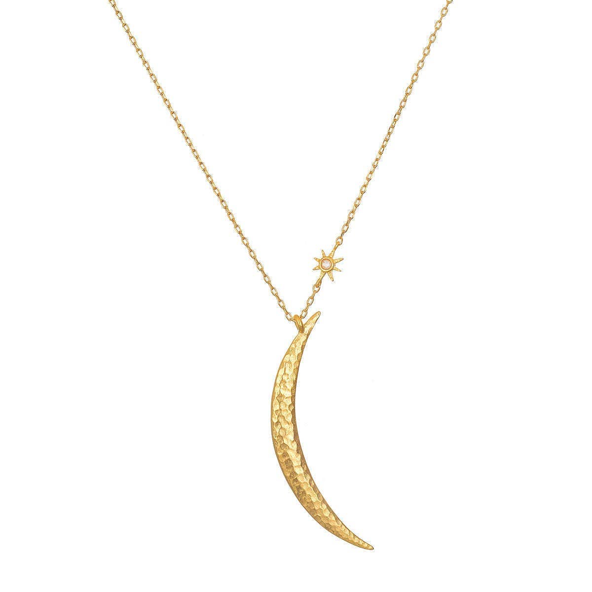 Sun and Moon Double Layered Evil Eye Necklace