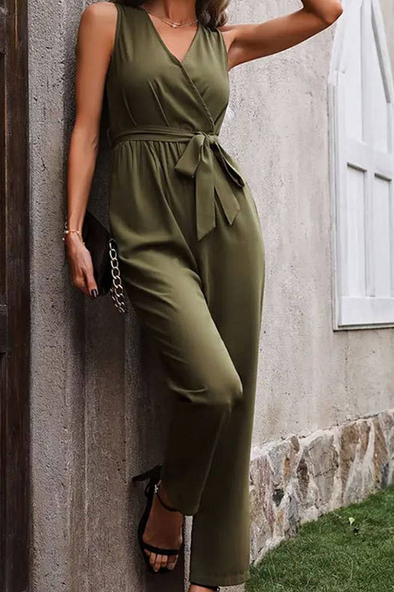 CWSJS1518_SUMMER ELEGANT COMMUTER SLEEVELESS JUMPSUIT