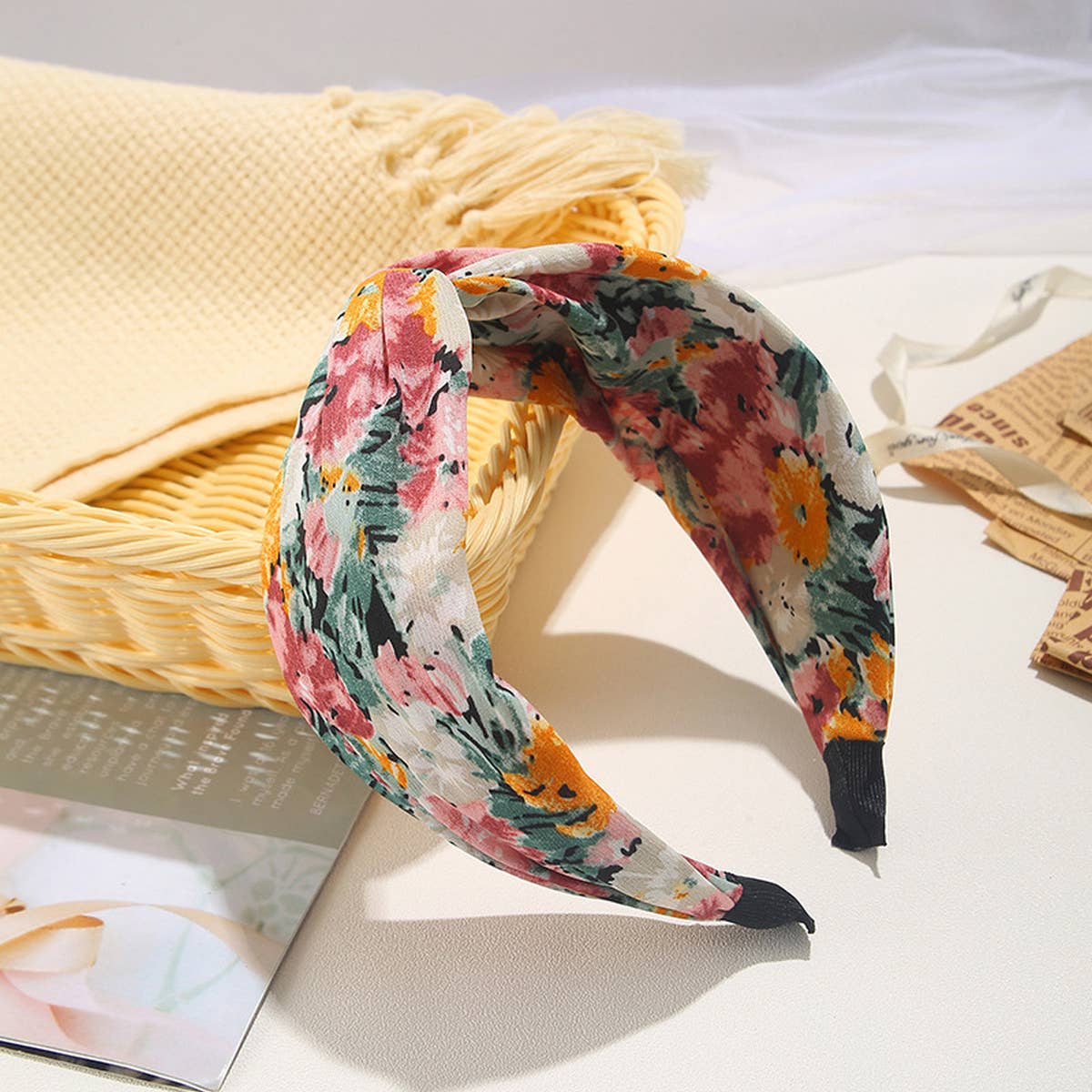 CROSS HEADBAND WIDE BRIM FABRIC HEADBAND_CWAHA1706