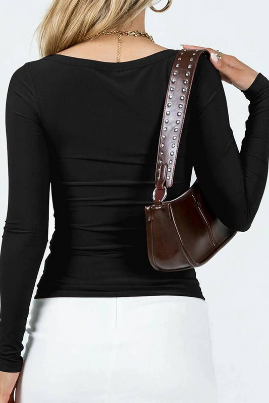 CWTSTL1112_Round Neck Long Sleeve Top