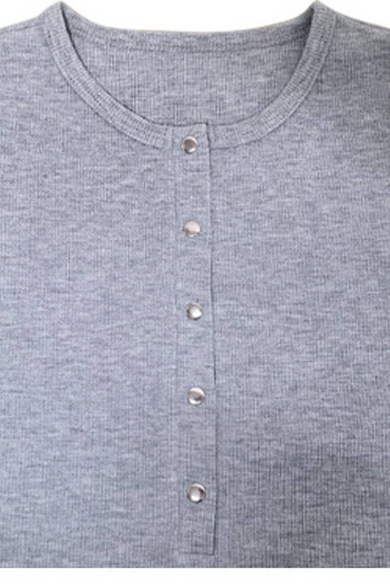 CWSBSS0056_SUMMER SEXY BUTTONED ROUND NECK BODYSUIT