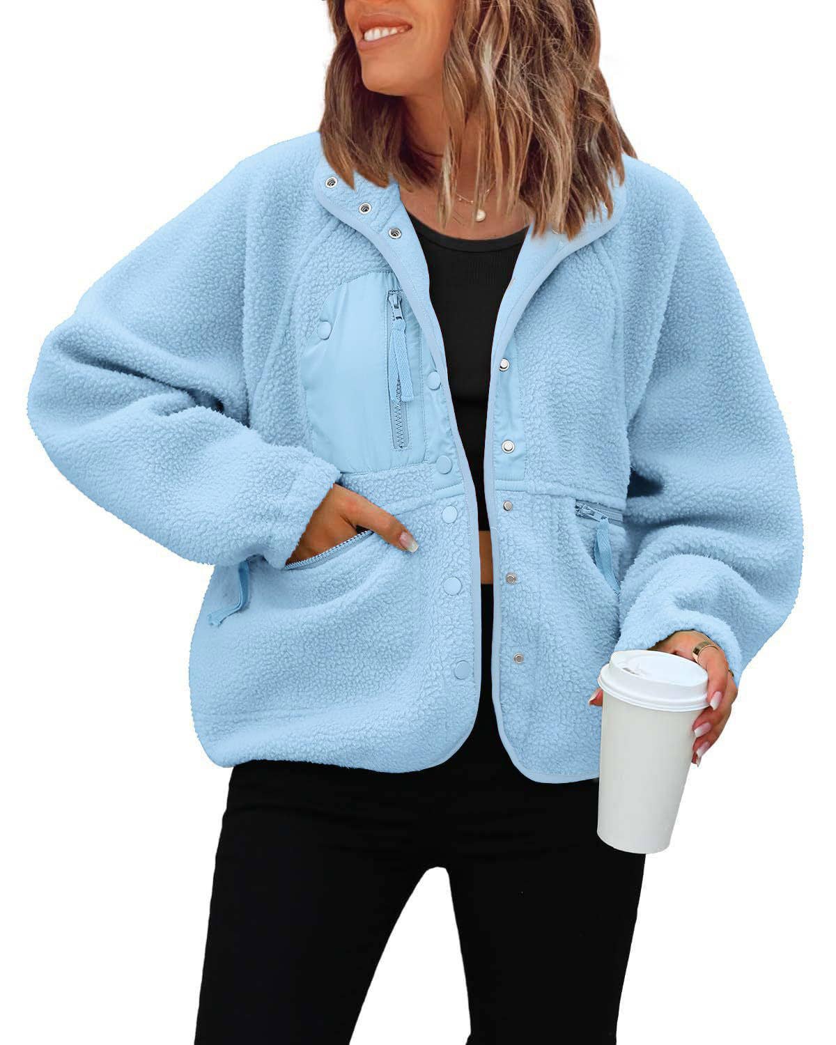 FLEECE JACKET SPORTS CASUAL HOODIE JACKET