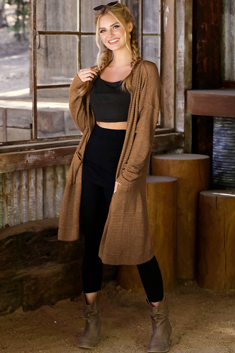CWOCAL529_Long Sleeve Casual Open Front Long Cardigan