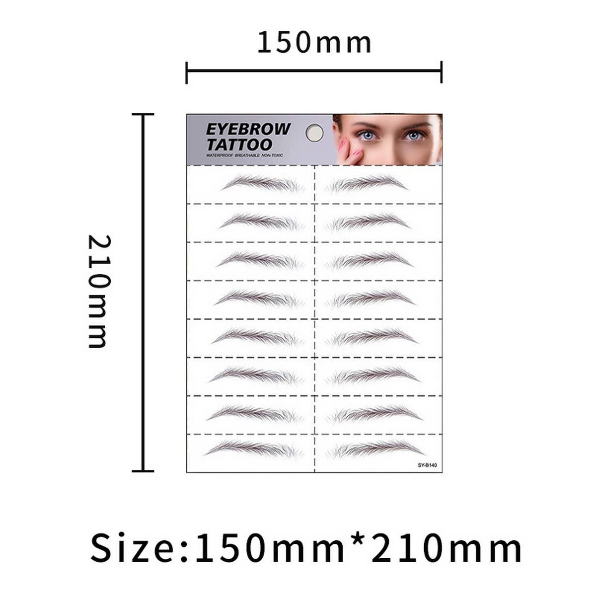 6D Realistic Eyebrow Tattoo Stickers Waterproof_CWMM8265