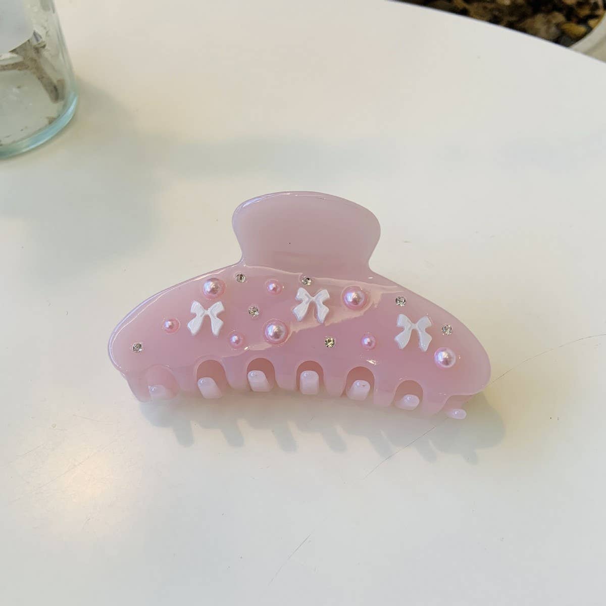 CWAHA4586_NEW STYLE SNOWFLAKE DIAMOND SIMPLE SWEET HAIRPIN