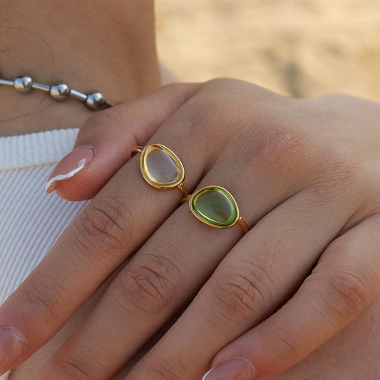 SUMMER FRESH AND SIMPLE FEMALE JELLY-LIKE RING_CWAJE1407