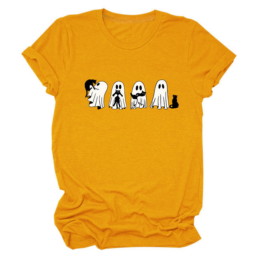 Ghost and Black Cat Tee ? Plus Size Casual Top