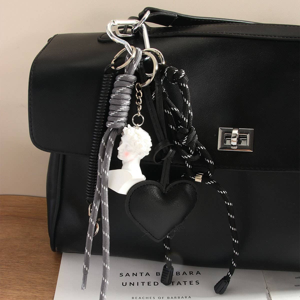 Elegant David Blush Charm with Pearl Heart Chain