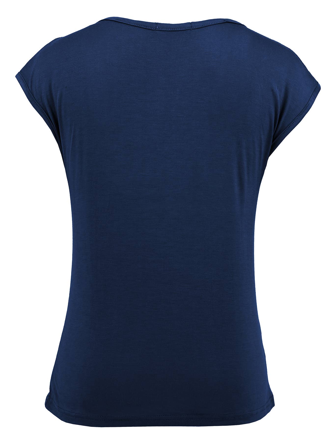 Casual Loose Solid Color V-neck T-shirt
