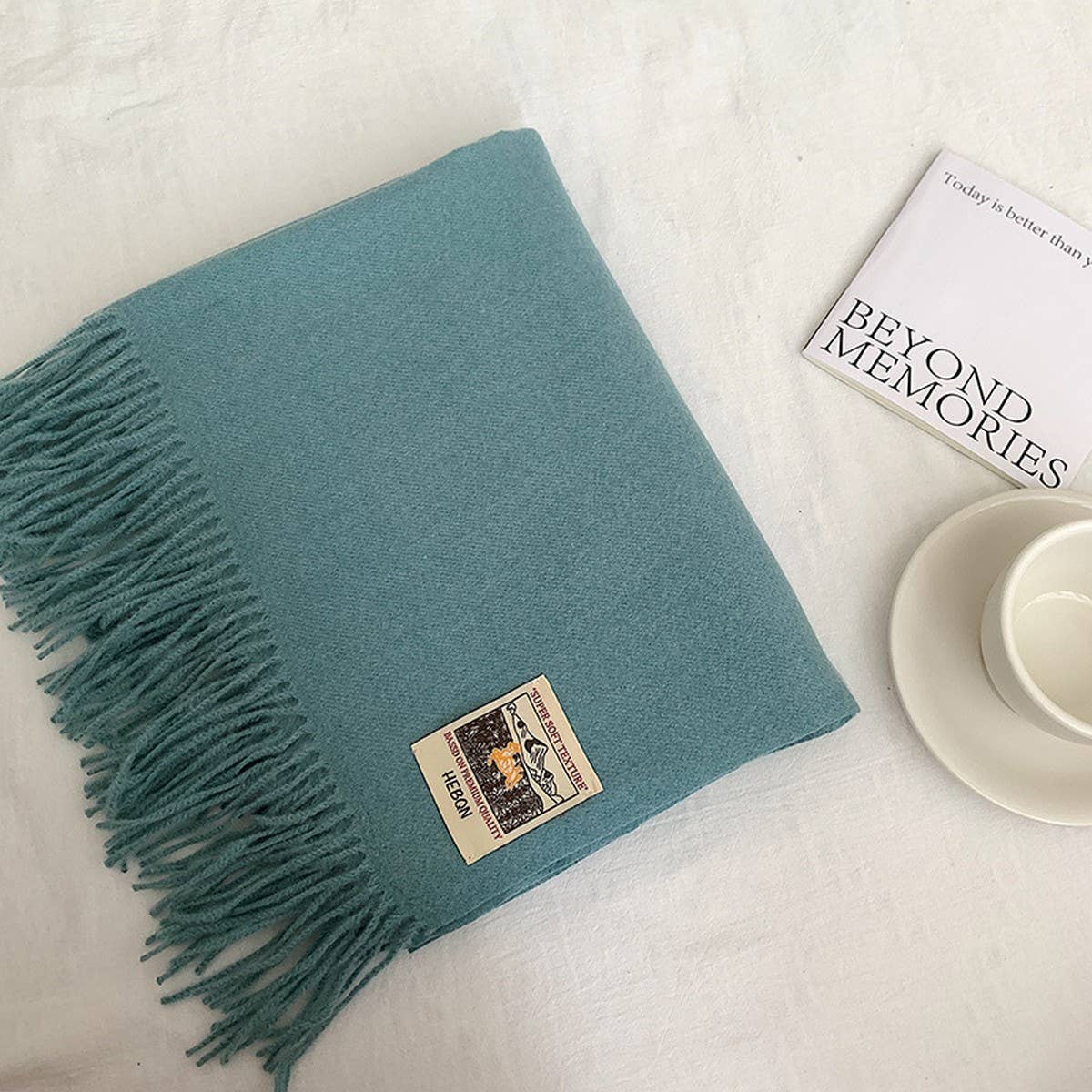 Solid Color Faux Cashmere Scarf -Winter Wrap_CWASC2303