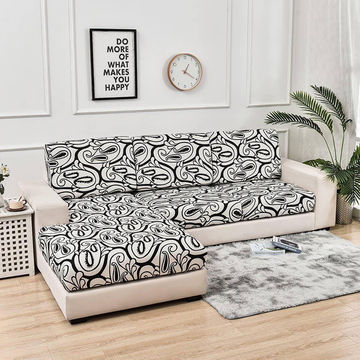 Stretch Printed Sofa Cover, Full Wrap Design_CWMM8308