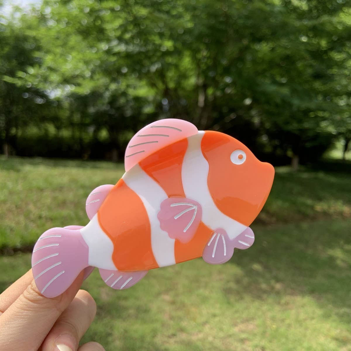 Pink Clownfish Hair Claw - Cute Ocean Shark Clip_CWAHA2147
