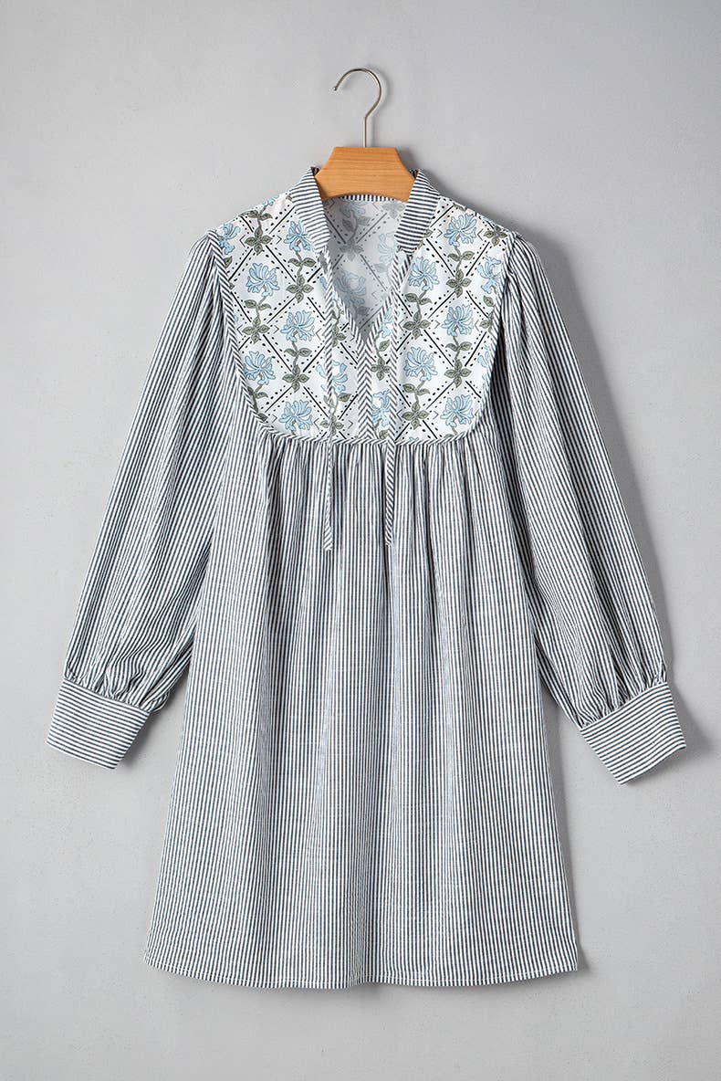 COMMUTER PRINT MEATLESS SHORT PULLOVER DRESS