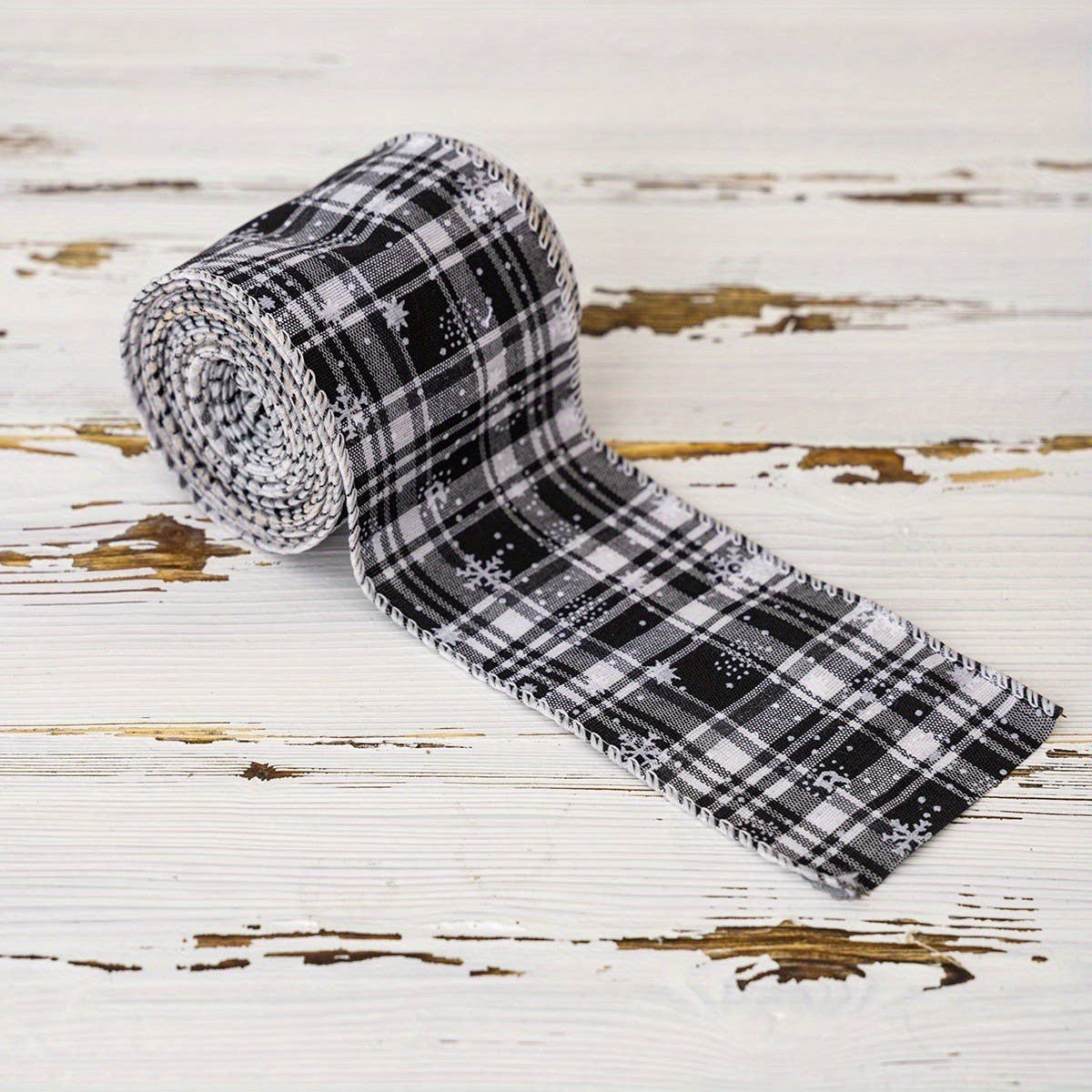 CWMM10202_PLAID CHRISTMAS RIBBON SET 4 COLORS GIFT