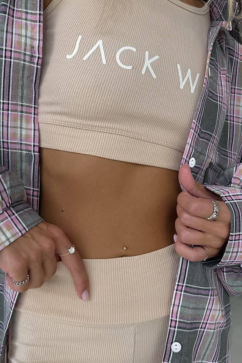 CWTBLL00595_COTTON COLORFUL LONG-SLEEVED PLAID SHIRT