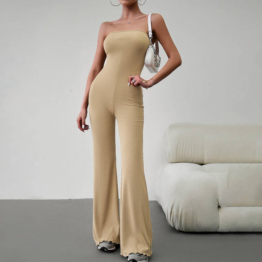 ELEGANT SLIM SEXY STRAPLESS JUMPSUIT