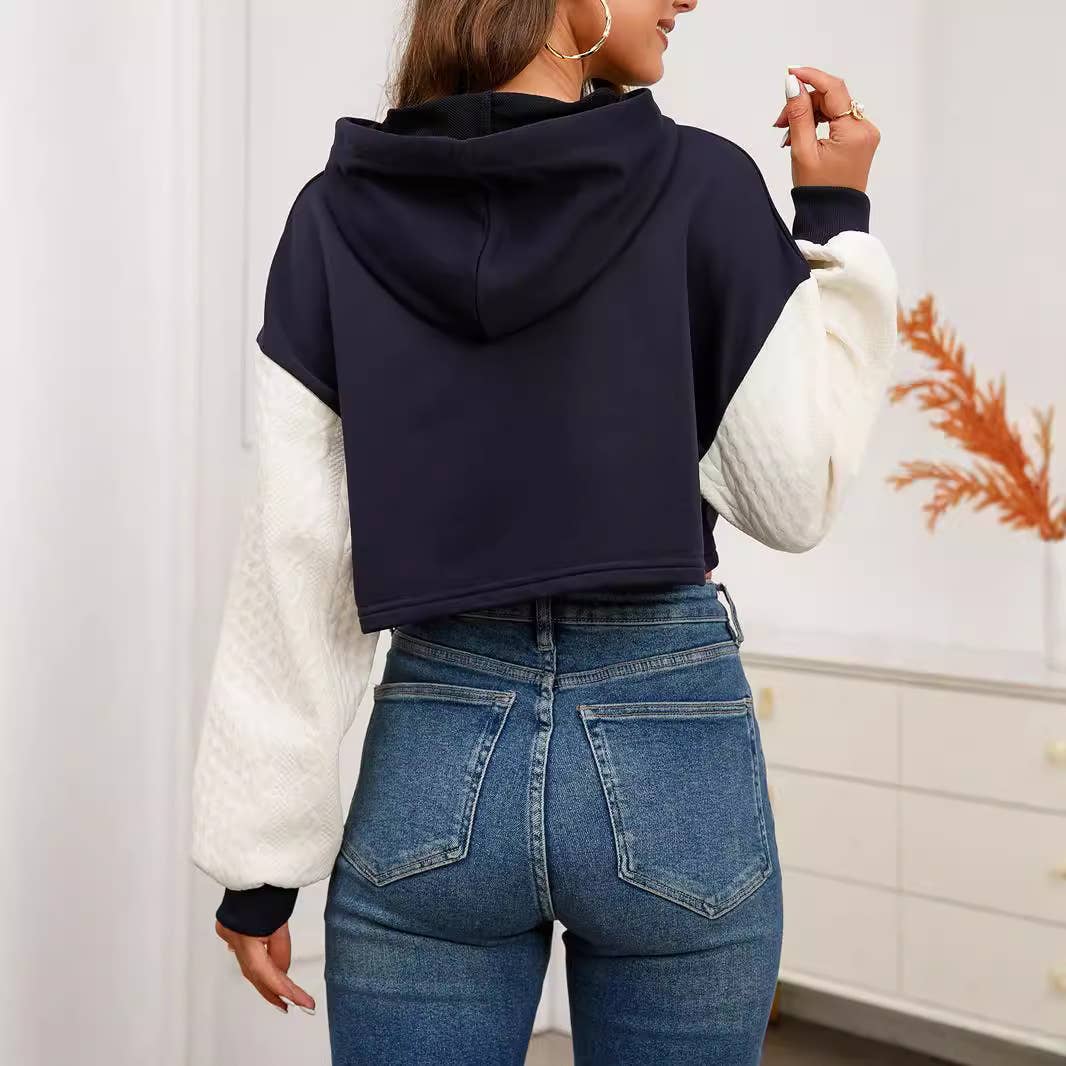 BUTTERFLY FLASH FASHION CROP HOODIE JACKET