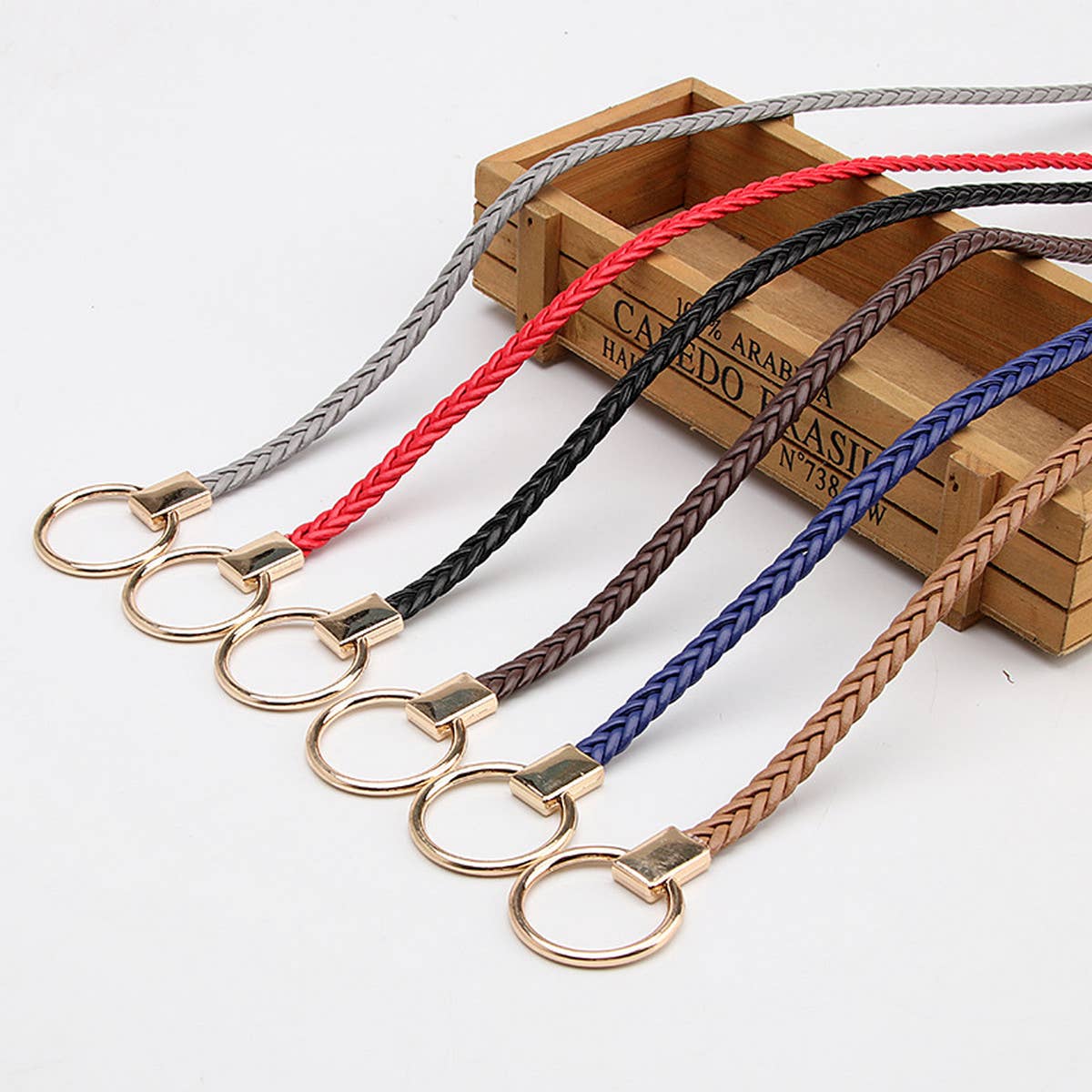CWABE0929_CASUAL HAND-WOVEN THIN BELT