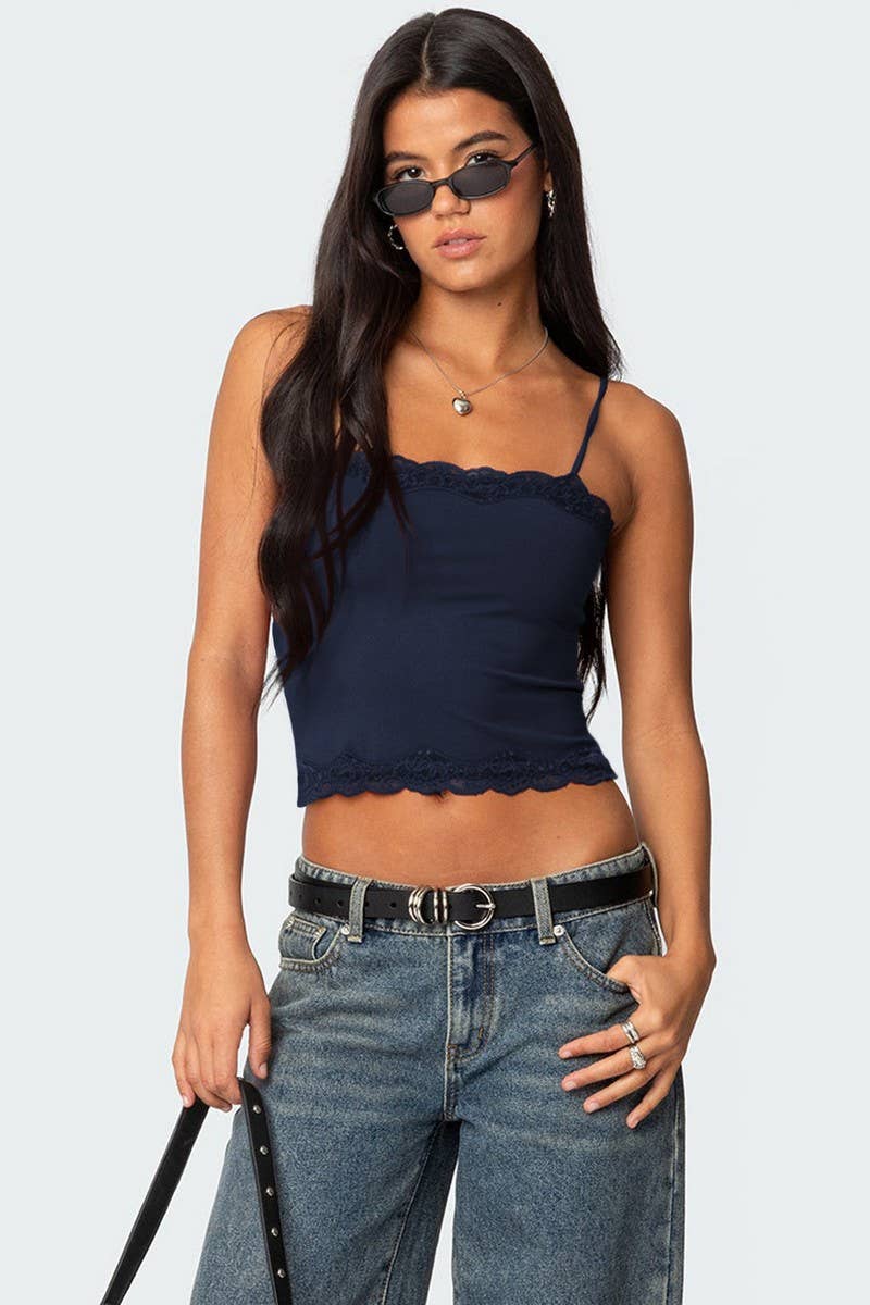 CWTTK0933_LACE TRIM SOLID COLOR CROP CAMI TOP