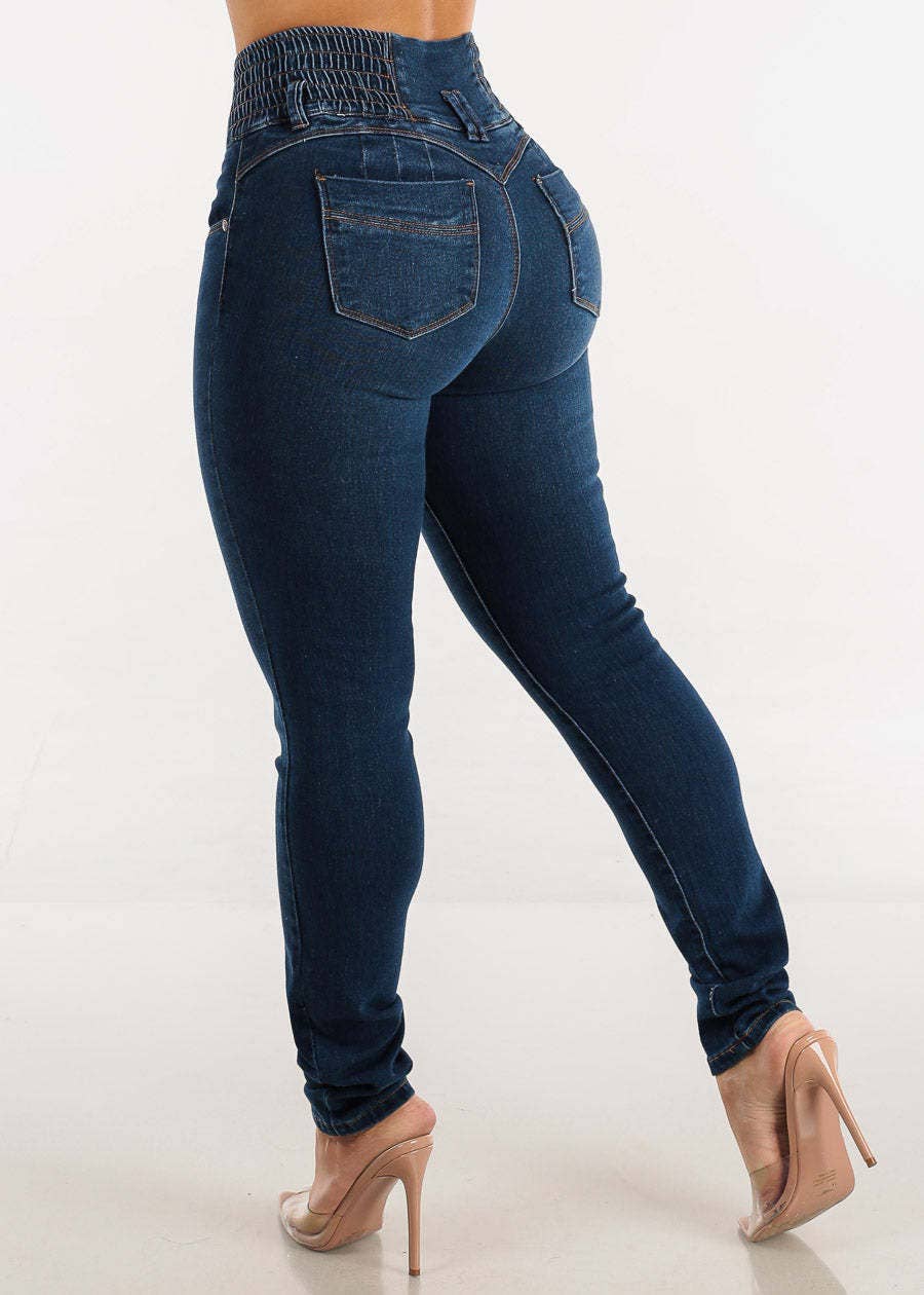 Breasted pencil pants slim wash skinny jeans