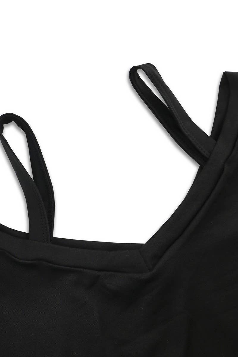 CWTBLS2248_OFF SHOULDER SHORT SLEEVE T-SHIRT TOP