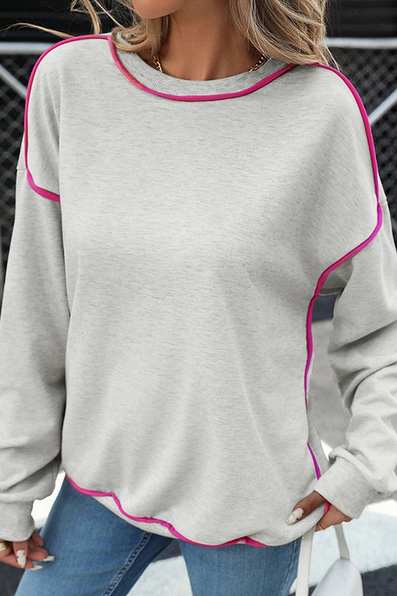 CWTBLL4051_COLORBLOCK CREWNECK PULLOVER SWEATSHIRT